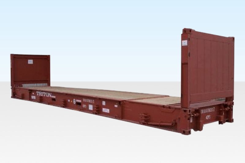 40FT X 8FT USED SHIPPING CONTAINER FLAT RACK FOR SALE