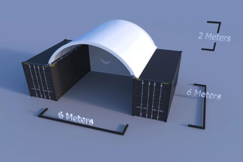 33 X 20FT Containers Dome (10 X 6M)